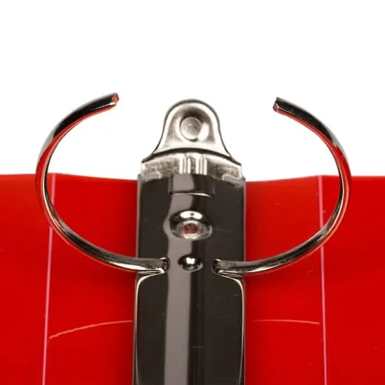 JAM Paper 2" Glass Twill Plastic 3-Ring Binder Red {5}