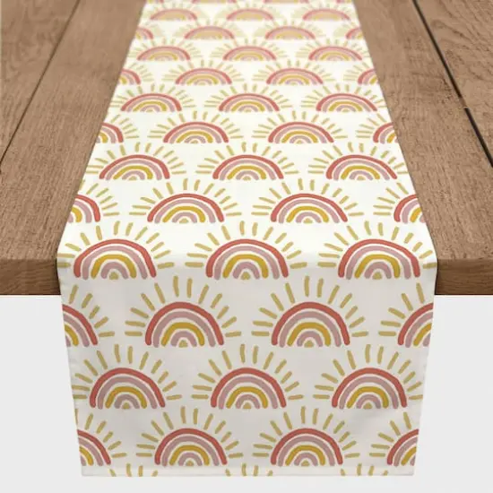 90" Sun Pattern Cotton Twill Runner Sunset {1}