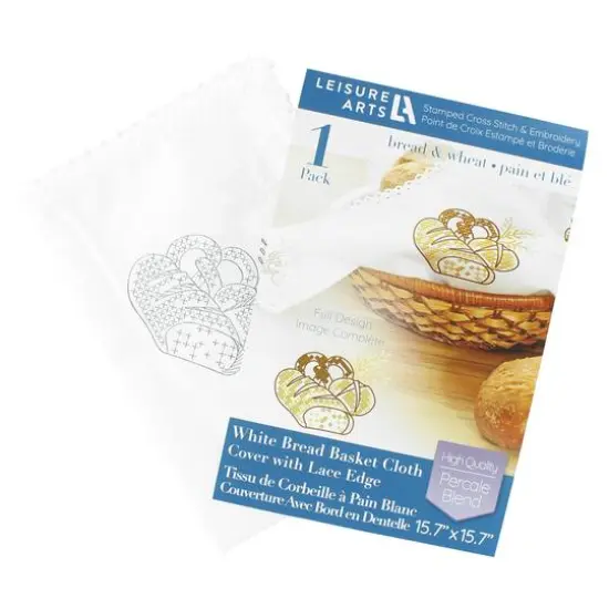 Leisure Arts® Bread & Wheat Cloth Cover Stamped Cross Stitch & Embroidery Kit {4}