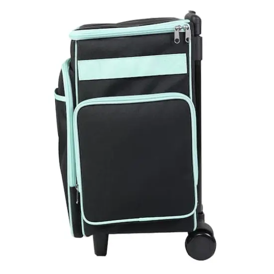 Everything Mary Black & Teal Rolling Craft Bag {4}