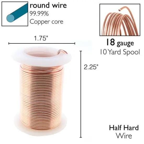 The Beadsmith® Wire™ Elements 18 Gauge Tarnish-Resistant Wire Rose Gold {7}