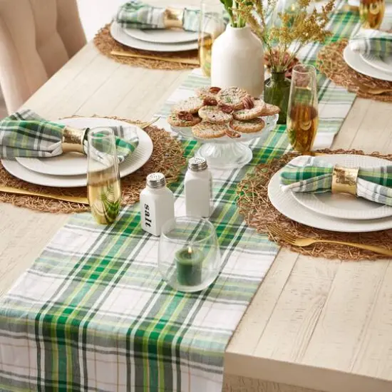 DII&reg; 108" St. Paddy Plaid Table Runner {6}
