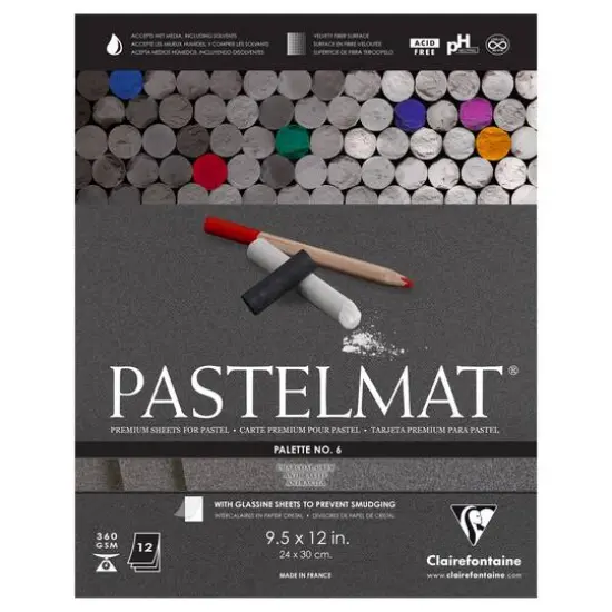 Clairefontaine Pastelmat&reg; Premium Paper Pad, 9" x 12" Palette 6 {1}
