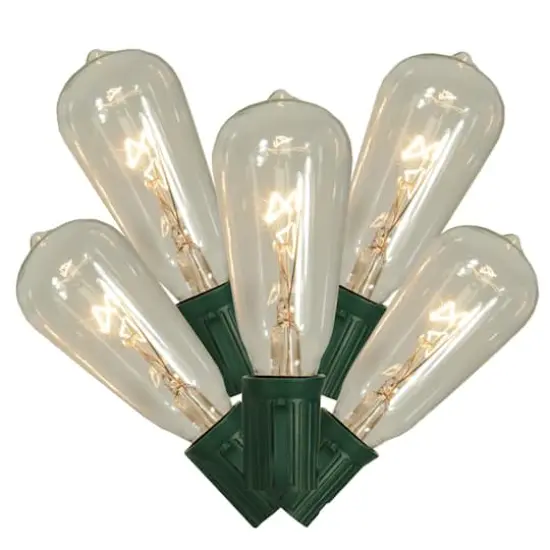 10ct. Clear Transparent Edison Style Patio Lights {1}