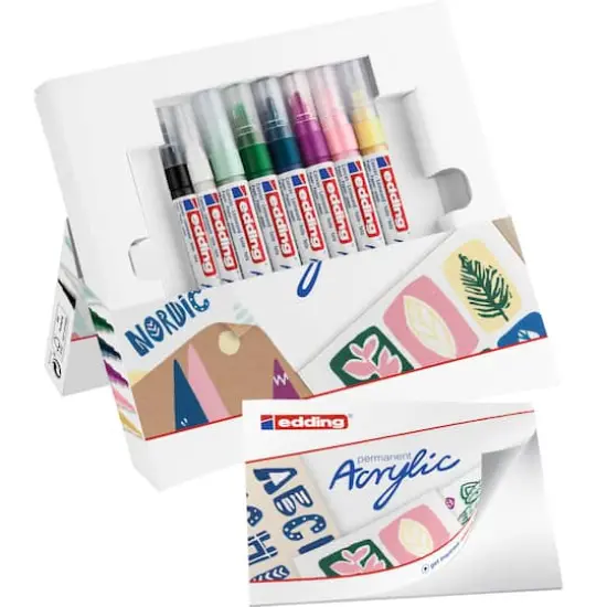 Edding&reg; 8 Nordic Color Acrylic Marker Starter Set {4}