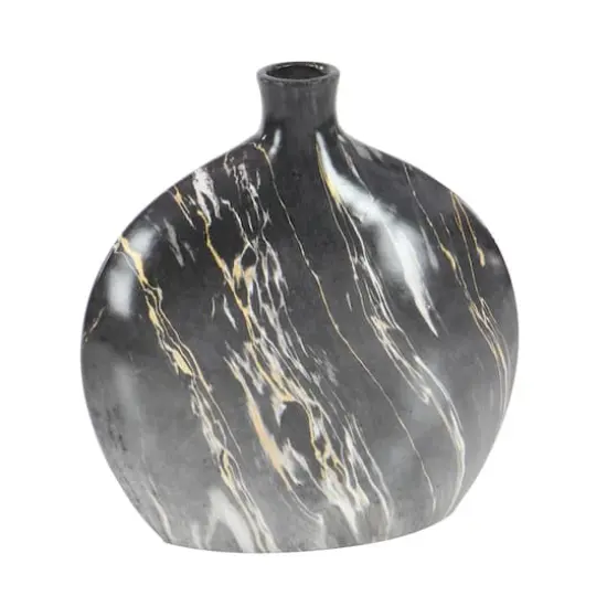 13" Marble Stoneware Contemporary Vase Set {4}