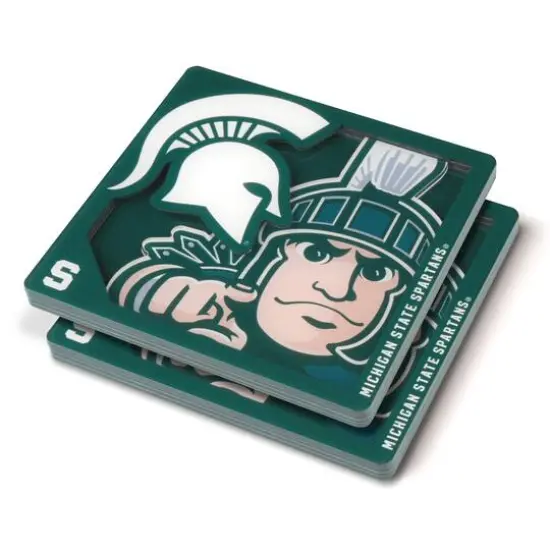 College Team 3D Logo Series Coasters, 2ct. Michigan State Spartans {1}