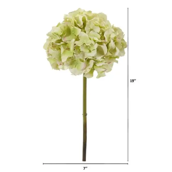 19" Hydrangea Stem, 6ct. Light Green {3}
