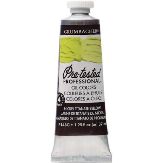 Grumbacher&reg; Pre-Tested Professional&reg; Oil Color Paint, 37mL Nickel Titanate Yellow {1}