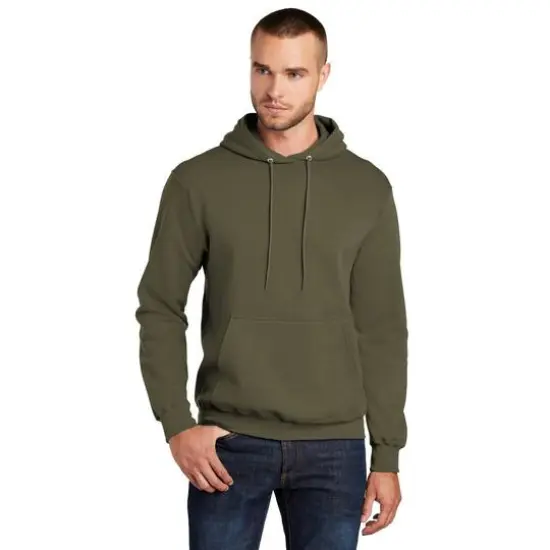 Port & Company&reg; Darks Core Fleece Pullover Hooded Sweatshirt Olive Drab Green {4}