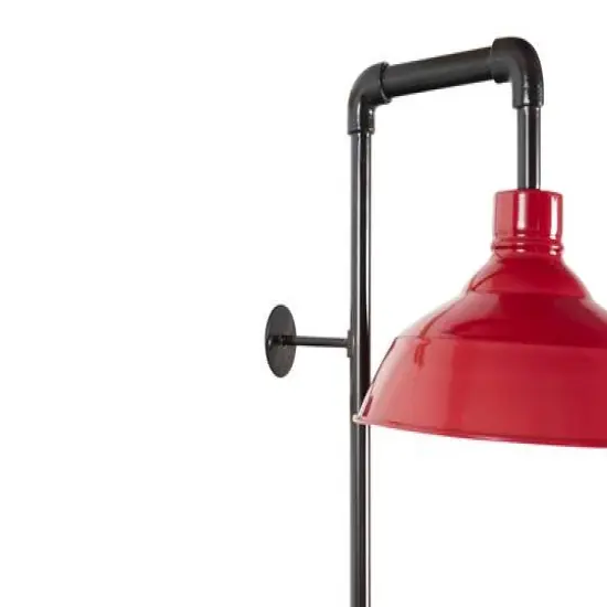 Hello Honey&reg; 33" Metal Wall Sconce with Round Shade Red {7}