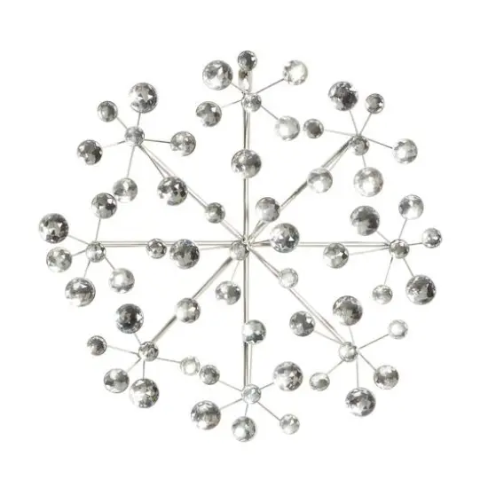 16" Silver Glam Ornamental Metal Wall D&eacute;cor {1}