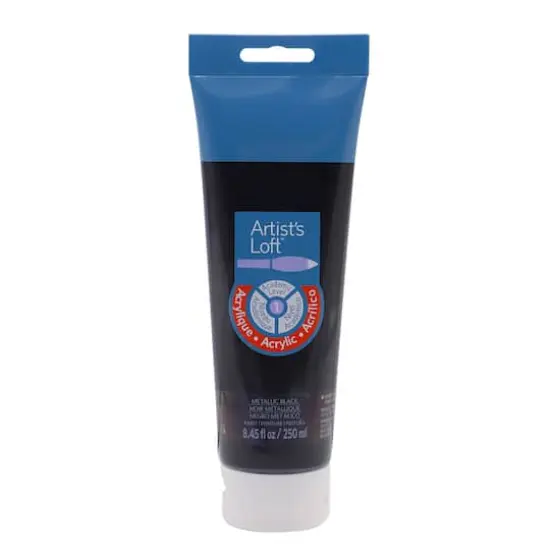 Acrylic Paint by Artist's Loft&trade;, 8.5oz. Metallic Black {1}