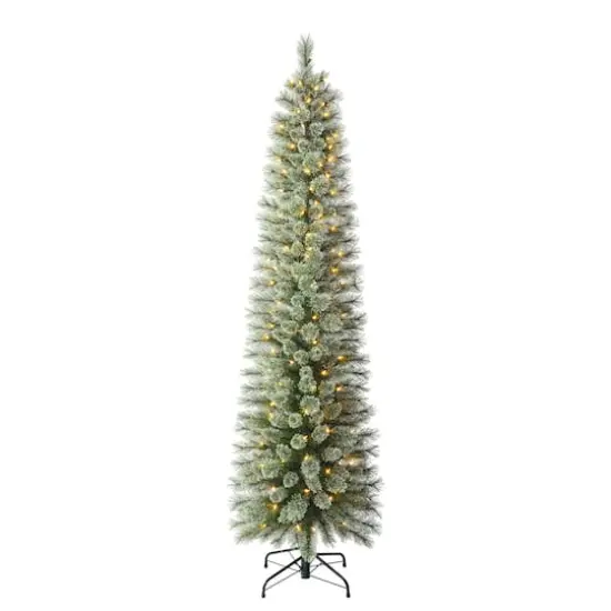 7ft. Pre-Lit Cashmere Pencil Artificial Christmas Tree, Warm White LED Lights by Ashland&reg; {7}