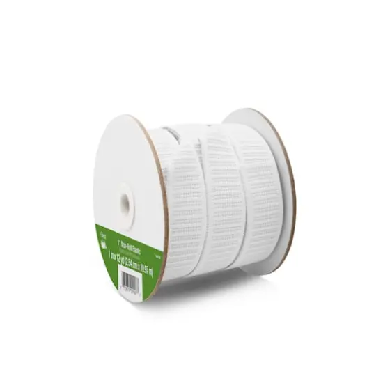 Dritz&reg; 1" White Non-Roll Elastic {3}