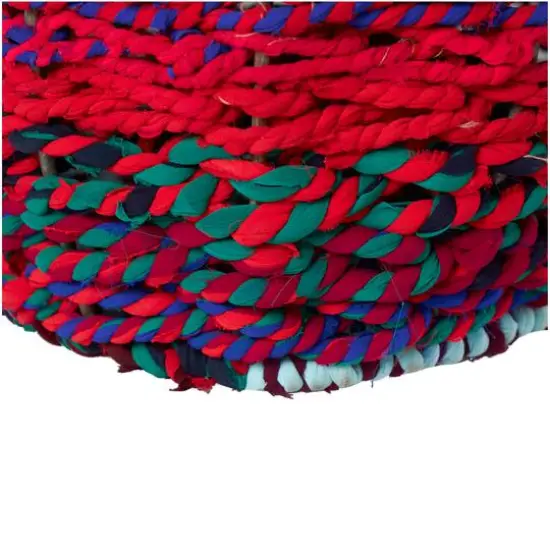 CosmoLiving by Cosmopolitan Multicolor Cotton Bohemian Storage Basket Set {7}