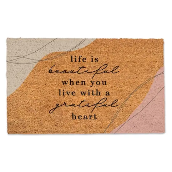 Grateful Heart Boho Doormat {1}