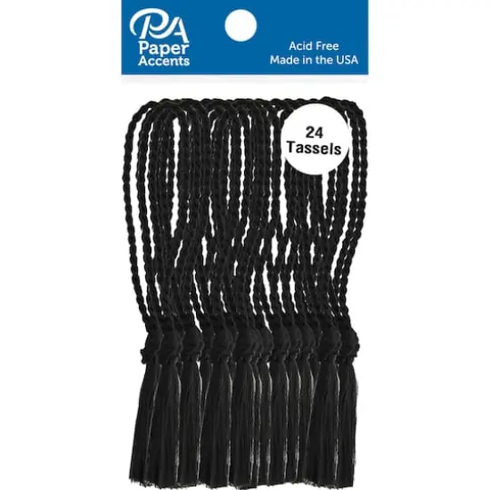 PA Paper&trade; Accents Black Tassels, 24ct. {1}