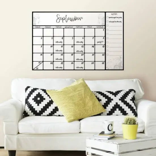 RoomMates Scroll Dry Erase Calendar Peel & Stick Decal {3}