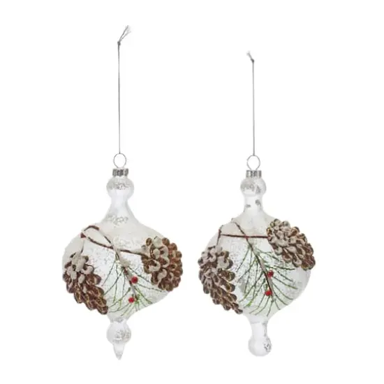 12ct. 6" Glass Pinecone Onion Ornaments {3}