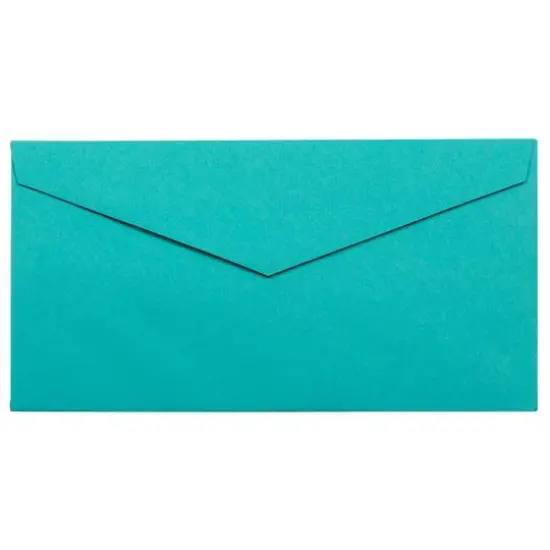 JAM Paper 3.875" x 7.5" Brite Hue Monarch Envelopes, 50ct. Sea Blue {1}