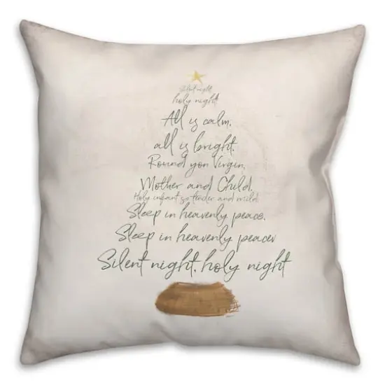 Silent Night Tree 18" x 18" Indoor/Outdoor Pillow {1}