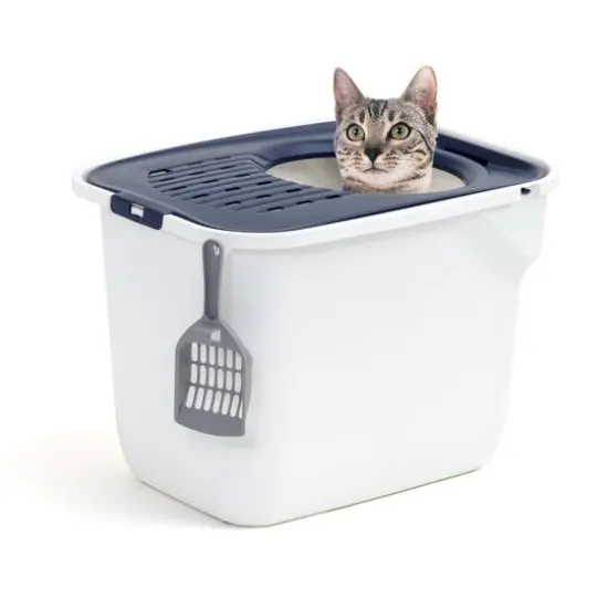 IRIS&reg; 49qt. Cat Litter Box with Top Entry Lid {8}
