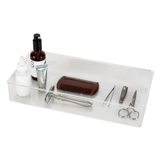 Simplify Medium Rectangular Clear Drawer Organizer {3}