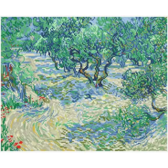 Diamond Dotz&reg; Advanced Olive Orchard (apres Van Gogh) Diamond Facet Art Kit {4}