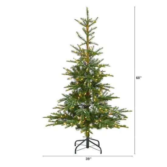 5ft. Pre-Lit Layered Washington Spruce Artificial Christmas Tree, Clear Lights {3}
