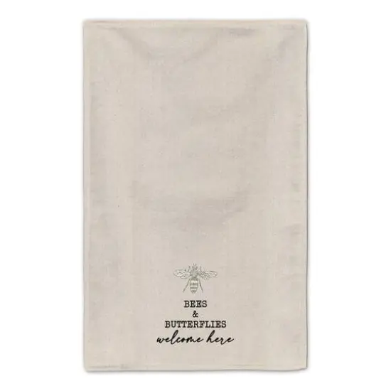 Bees & Butterflies Welcome Tea Towel Set White {5}