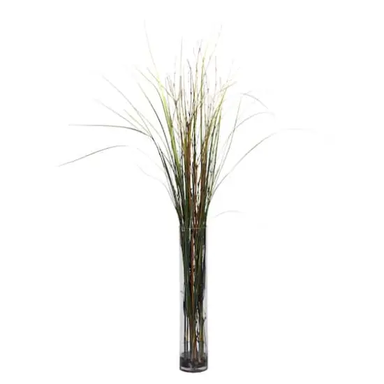4ft. Grass & Bamboo in Cylinder Vase {1}
