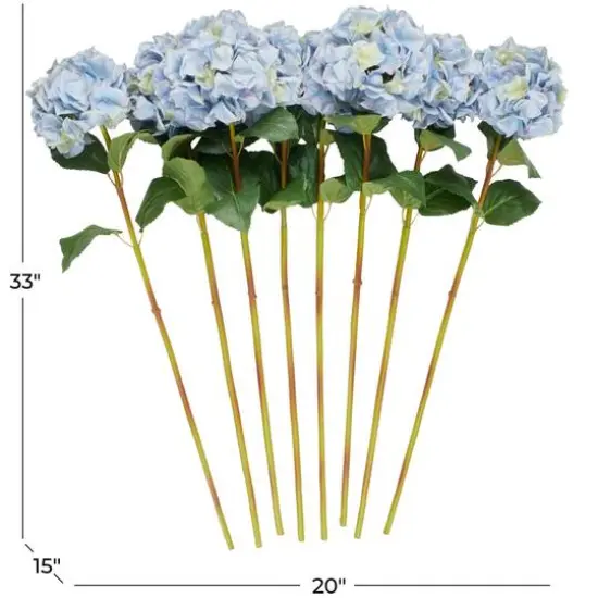 33" Blue Hydrangea Artificial Flower Stem, 8ct. {8}