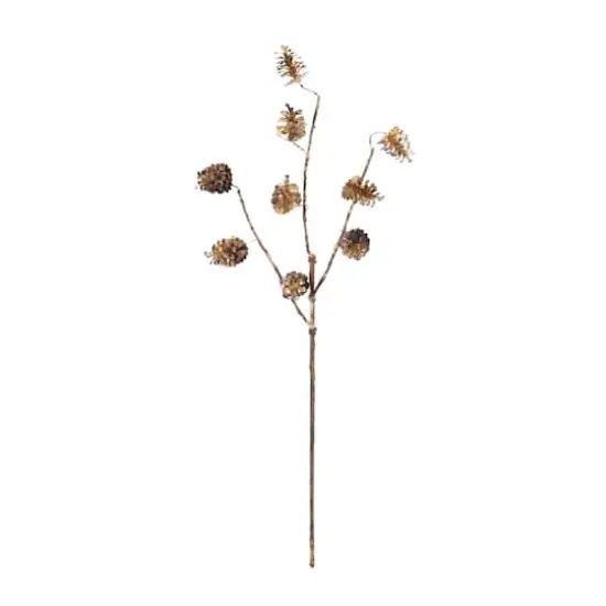 Brown & Gold Colored Pinecone Spray, 12ct. {3}