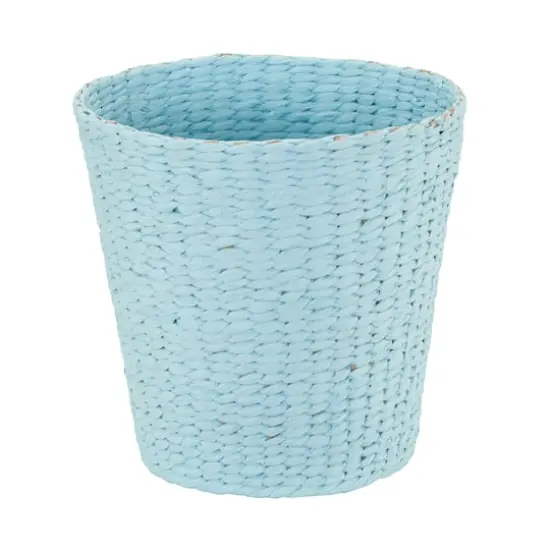 Household Essentials Blue Woven Waste Paper Rope Basket {1}