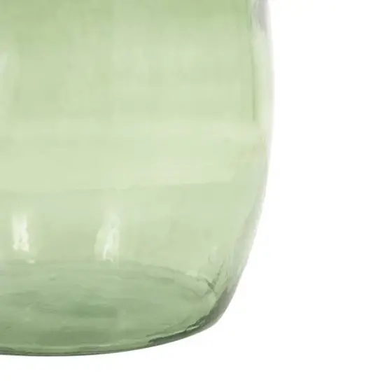 Green Recycled Glass Abstract Handmade Curved Ombre Spanish Bottle Vase {7}