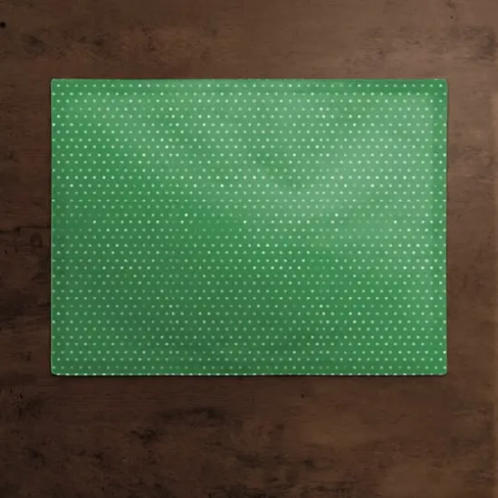 Green Polka Dot 14" x 18" Cotton Twill Placemat {3}