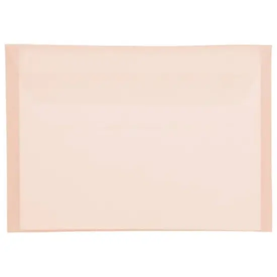 JAM Paper 5.063" x 7.188" Cello Sleeves with Self Adhesive Closures, 100ct. Peach {7}