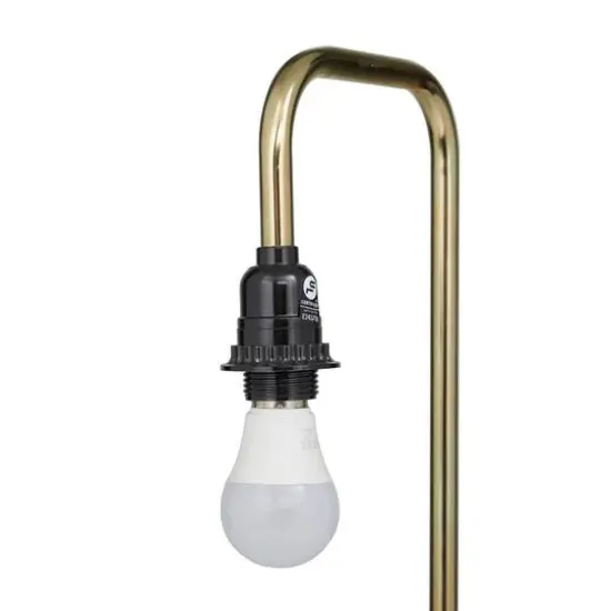 Gold Metal Industrial Table Lamp, 9" x 13" x 20" {7}