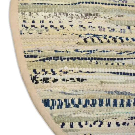 DII&reg; Taupe Round Rag Rug, 3ft. {3}