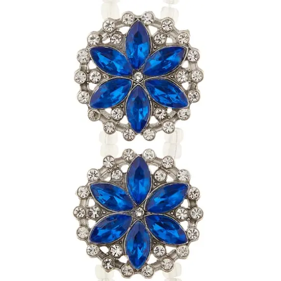 Sapphire Metal Flower Sliders, 27mm by Bead Landing&trade; {1}