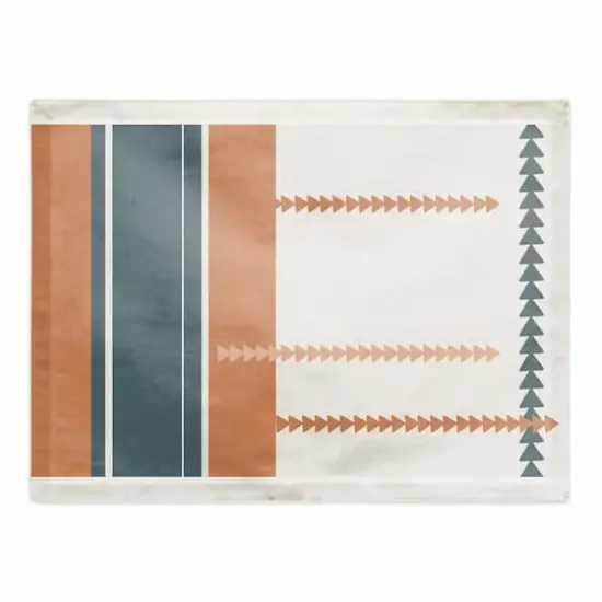 Stripes And Triangles 18" x 14" Cotton Twill Placemat {1}