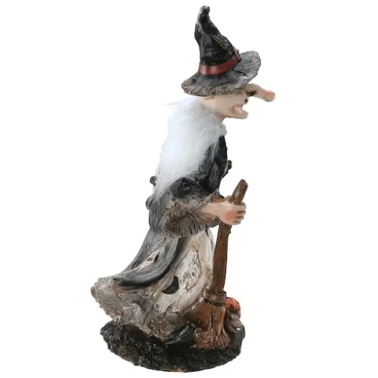 18" Witch Holding Broom Tabletop D&eacute;cor {4}