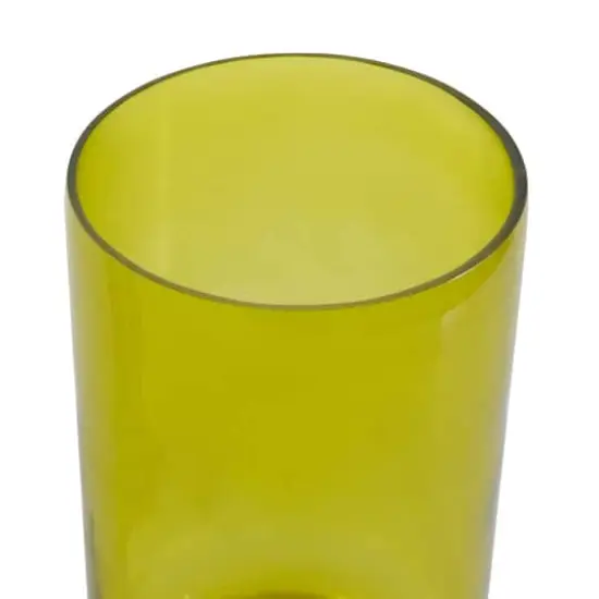 Green Modern Round Glass Vase Set {6}