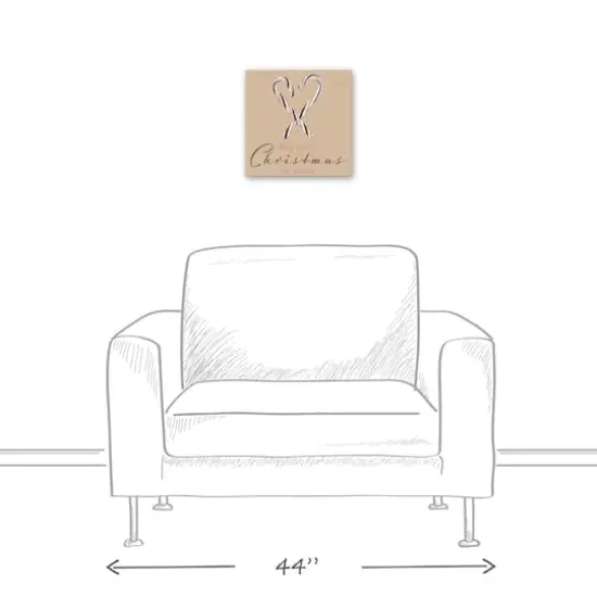 Sweet Christmas Candy Cane Canvas Wall Art {6}