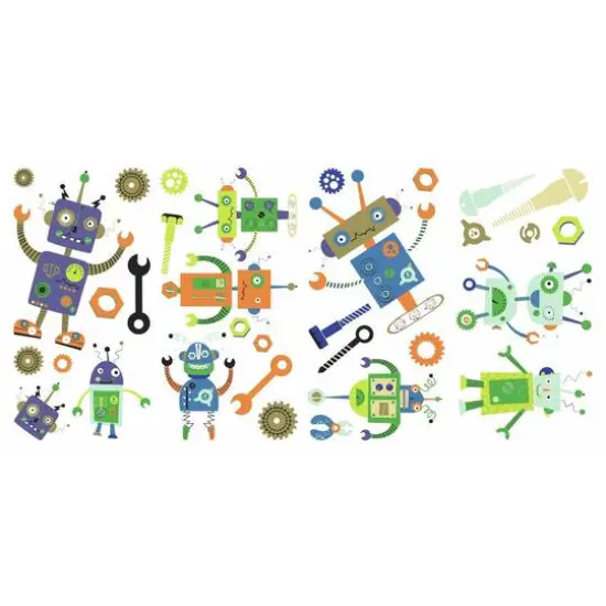 RoomMates Robots Peel & Stick Wall Decals {3}