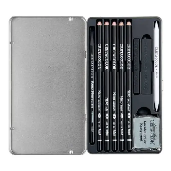 Cretacolor Deep Black 10 Piece Drawing Set {3}