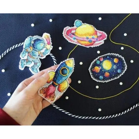 MP Studia Space Plastic Canvas Counted Cross Stitch Kit {3}