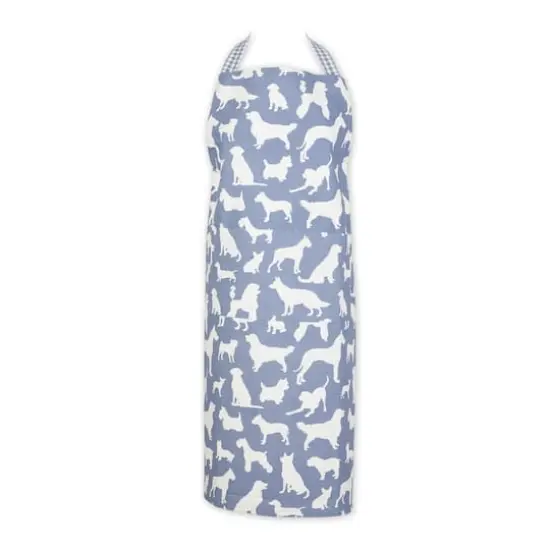 DII&reg; Dog Print Chef Apron Stonewash Blue {1}