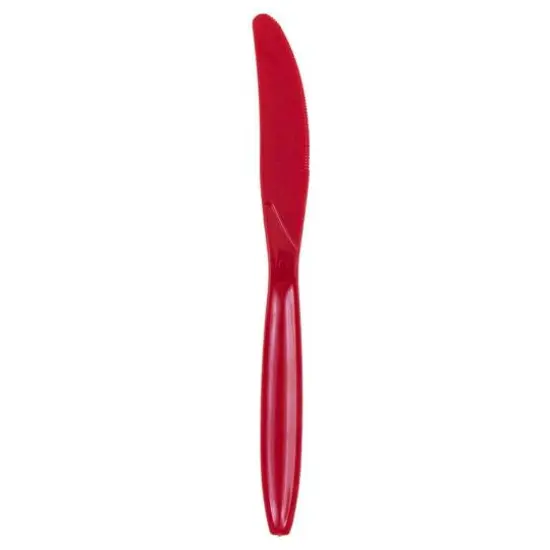 JAM Paper Premium Plastic Knives, 100ct. Red {4}